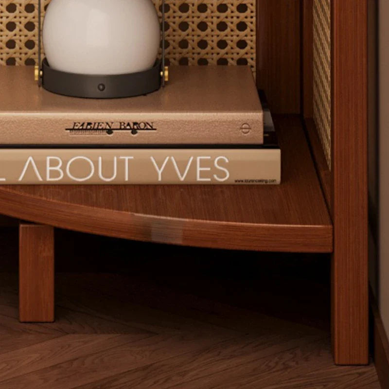 Chic Bamboo Corner Bookshelf