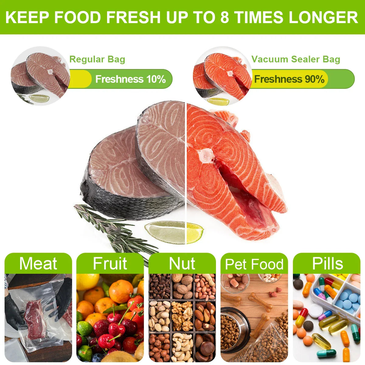 FreshGuard Food Sealer Bags